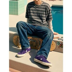 Converse One Star Purple Suede Low Tops Men's Size 10.5 Rare Retro Skate Style